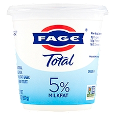 Fage Total 5% Milkfat All Natural Whole Milk Greek Strained Yogurt, 32 oz