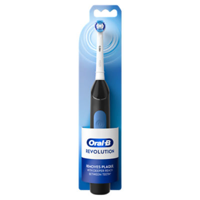 Oral-B Revolution Battery Toothbrush with (1) Brush Head, Black, Batteries Included