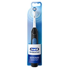 Oral-B Revolution Battery Toothbrush with (1) Brush Head, Black, Batteries Included