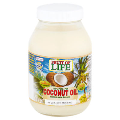 Bedessee Fruit of Life 100% Pure Coconut Oil, 25.4 fl oz