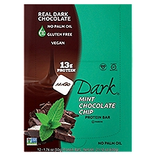 NuGo Dark Mint Chocolate Chip Protein Bar, 1.76 oz, 12 count