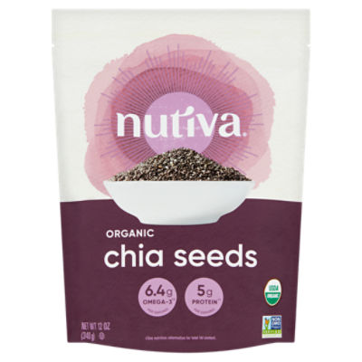 Nutiva Organic Chia Seeds, 12 oz