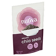 Nutiva Chia Seed, Organic Black, 12 Ounce