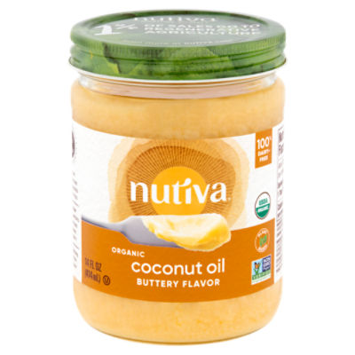 Nutiva Nurture Vitality Buttery Flavor Organic Coconut Oil, 14 fl oz