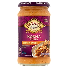 Patak's Original Mild Korma Curry Creamy Coconut & Spices Simmer Sauce, 15 oz, 15 Ounce