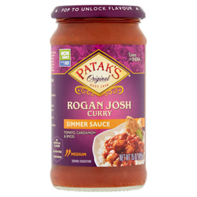 Patak's Original Rogan Josh Curry Simmer Sauce, 15 oz