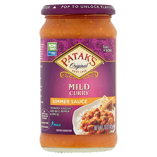 Patak's Original Mild Curry Simmer Sauce, 15 oz