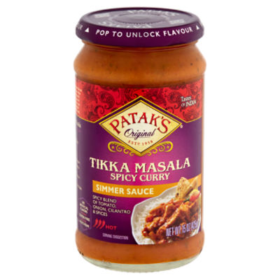 Patak's Tikka Masala Spicy Curry Simmer Sauce, 15 oz