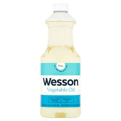 Wesson Pure Vegetable Oil, 40 fl oz