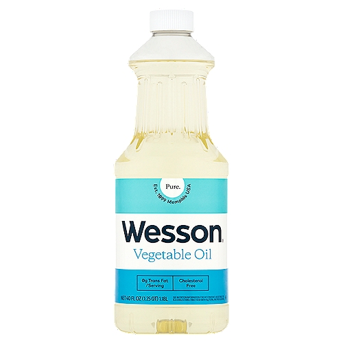 Wesson Pure Vegetable Oil, 40 fl oz