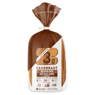 Carbonaut Gluten Free Original Hot Dog Buns, 4 count, 9.2 oz ShopRite