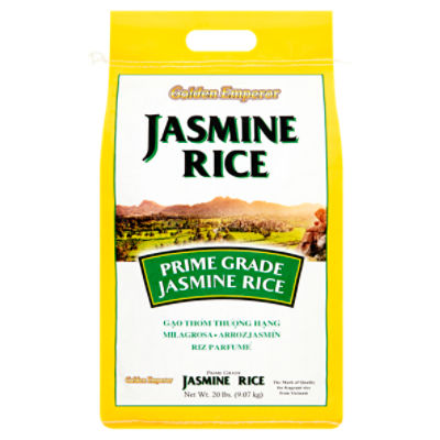 Golden Emperor Prime Grade Jasmine Rice, 20 lbs