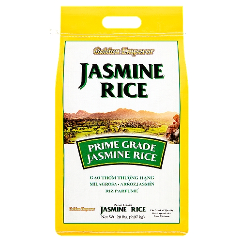 Golden Emperor Prime Grade Jasmine Rice, 20 lbs