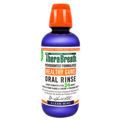 Therabreath Clean Mint Healthy Gums Oral Rinse, 16 fl oz