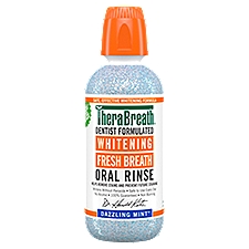 TheraBreath Dazzling Mint Whitening Fresh Breath Oral Rinse, 16 fl oz, 16 Fluid ounce