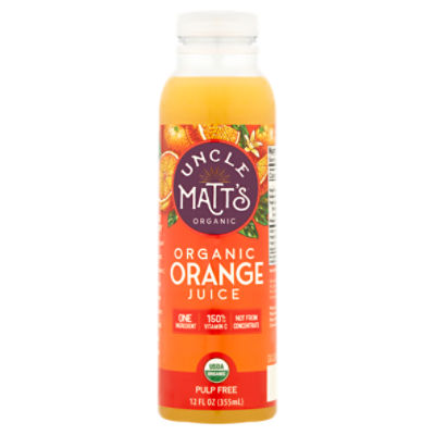 Uncle Matt's Organic Orange Juice Pulp-Free, 12 fl oz