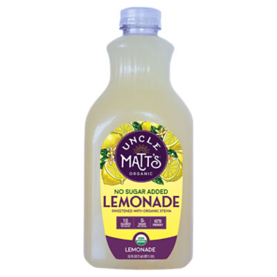 Uncle Matt's Organic No Sugar Added Lemonade, 52 fl oz