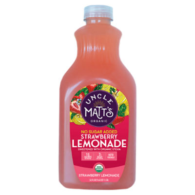 Uncle Matt's Organic No Sugar Added Strawberry Lemonade, 52 fl oz