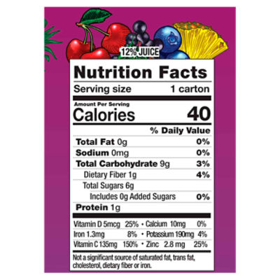 Uncle Matt's Organic No Sugar Added Superfruit Punch, 6.75 fl oz, 8 count