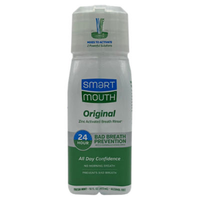 SmartMouth Fresh Mint Original Zinc Activated Breath Rinse, 16 fl oz