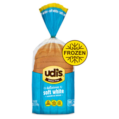 Udi's Gluten Free Udi's Gluten Free Delicious Soft White Sandwich Bread, Frozen, 18 oz., 18 Ounce 