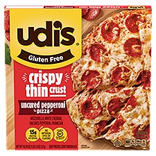 Udi's Gluten Free Pizza, Crispy Thin Crust Uncured Pepperoni, 18.39 Ounce