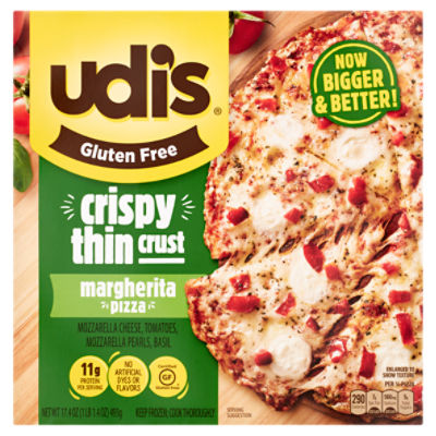 Udi's Gluten Free Crispy Thin Crust Margherita Pizza, 17.4 oz
