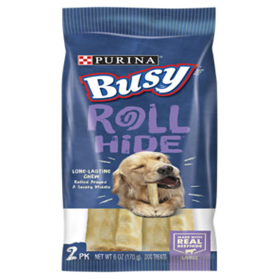 Purina Busy Roll Hide Large Chew Dog Treats, 2 count, 6 oz