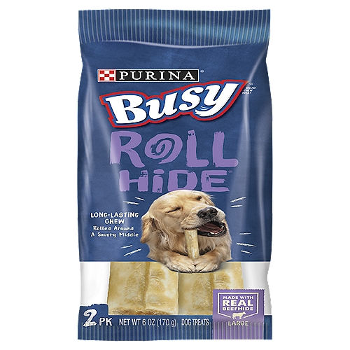 Purina Busy Rollhide Large Dog Treats, 2 count, 6 oz