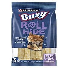 Busy Rollhide Dog Treats, Small Medium, 4 Ounce
