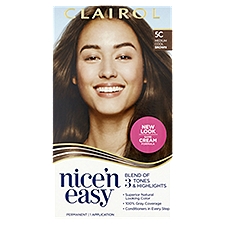 Clairol Nice'n Easy 5C Medium Cool Brown Permanent Haircolor, 1 application