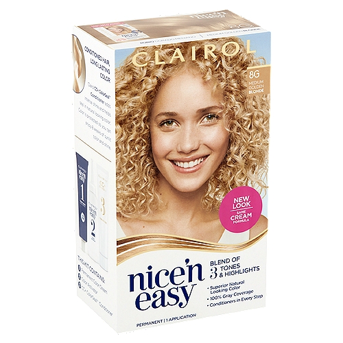 Clairol Nice 'n Easy 8g Medium Golden Blonde Permanent Haircolor, 1  application