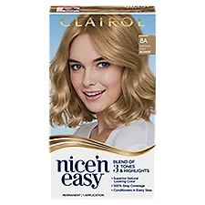 Clairol Nice'n Easy 8A Medium Ash Blonde Permanent Hair Color, 1 application, 1 Each