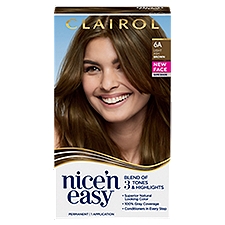 Clairol New York Nice'n Easy Light Ash Brown 6A Permanent Haircolor, 1 application