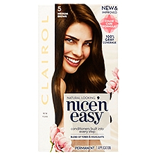 Clairol New York Nice'n Easy Medium Brown 5 Permanent Haircolor, 1 application