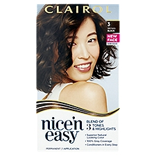Clairol Nice'n Easy 3 Brown Black Permanent Haircolor, 1 application, 1 Each