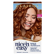 Clairol New York Nice'n Easy Light Auburn 6R Permanent Hair Color, 1 application