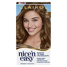 Clairol Nice'n Easy 6G Light Golden Brown Permanent Hair Color, 1 application
