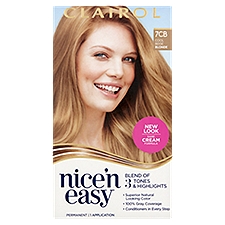 Clairol Nice'n Easy 7CB Cool Beige Blonde Permanent Haircolor, 1 application