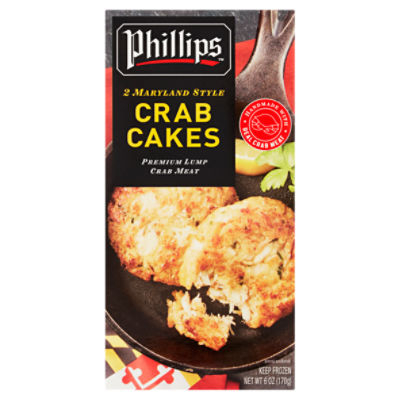 Phillips Maryland Style Crab Cakes, 2 count, 6 oz, 6 Ounce