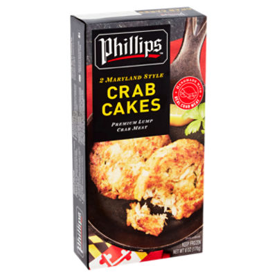 Phillips Maryland Style Crab Cakes, 2 count, 6 oz