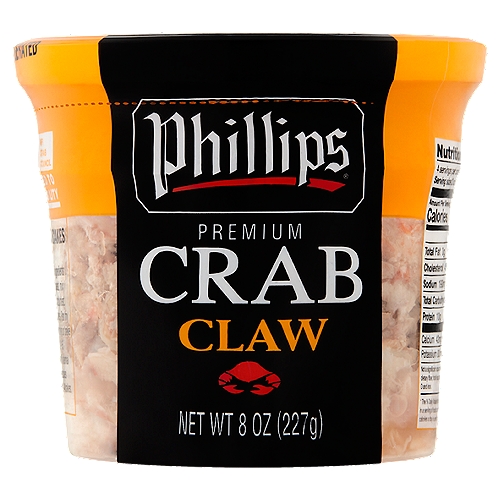 Phillips Premium Crab Claw, 8 oz
We select only the finest crab that meet the standards Phillips has set for seafood excellence. This hand-picked crab meat is virtually shell-free.