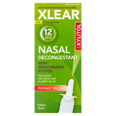 Xlear Instant Relief Nasal Decongestant with Xylitol, 0.5 fl oz
