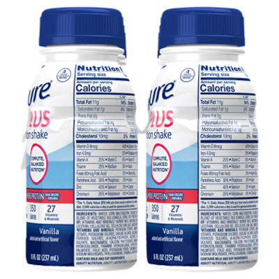 Abbott Ensure Plus Vanilla Nutrition Shake, 8 fl oz