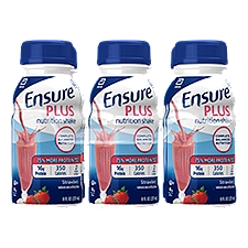 Ensure Plus Nutrition Shake Strawberry - 6 pk, 48 Fluid ounce