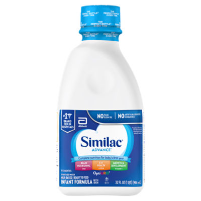 Similac Advance OptiGro Milk-Based Infant Formula with Iron, 0-12 Months, 32 fl oz, 32 Fluid ounce