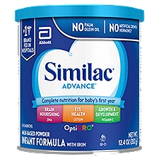 Similac Advance OptiGro Milk-Based Powder Infant Formula with Iron, 0-12 Months, 12.4 oz