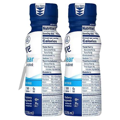  Ensure Clear Nutrition Liquid Drink, 0g fat, 8g of
