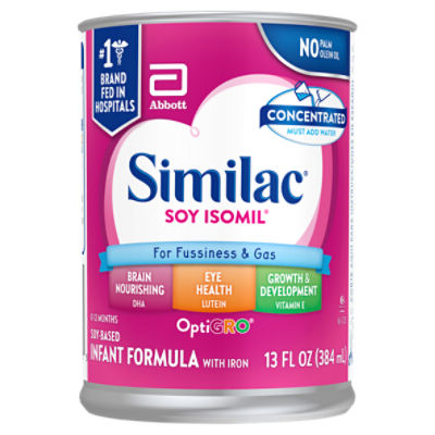 Similac Soy Isomil OptiGro Soy-Based Infant Formula with Iron, 0-12 Months, 13 fl oz