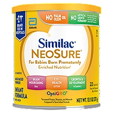 Similac NeoSure OptiGro Powder Milk-Based Infant Formula with Iron, 0-12 Months, 13.1 oz